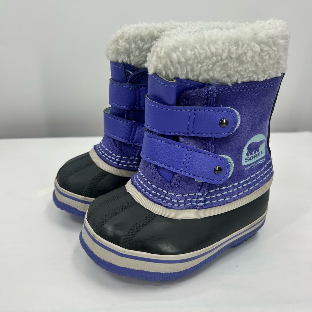 Sorel 1964 Pac Strap Toddler 5 Purple Winter Snow Boot NV1876-546